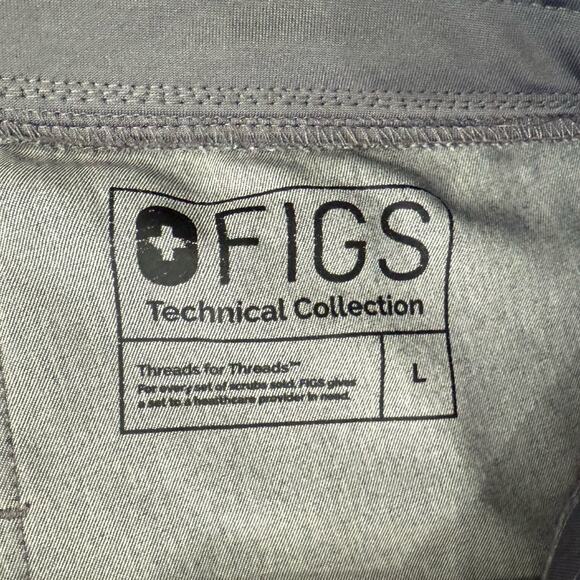 Figs Technical Collection Gray Zamora Jogger Scrub Pants Size L Drawstring Waist - Picture 8 of 11